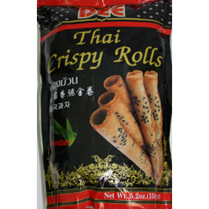 DEE THAI CRISPY ROLLS PANDAN FLAVOR BIG ROLL 150GX24