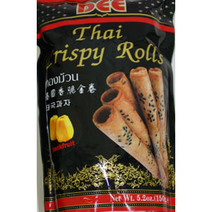 DEE THAI CRISPY ROLLS JACKFRUIT FLAVOR BIG ROLL 150GX24