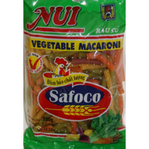 Safoco Vegetable Macaroni-Tube shaped 200Gx50